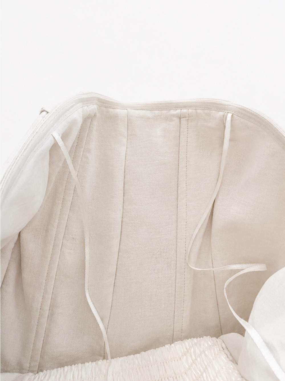 A New Day Women’s Strapless Jumpsuit Size Small Cream Wide Leg NWT - Picture 8 of 12